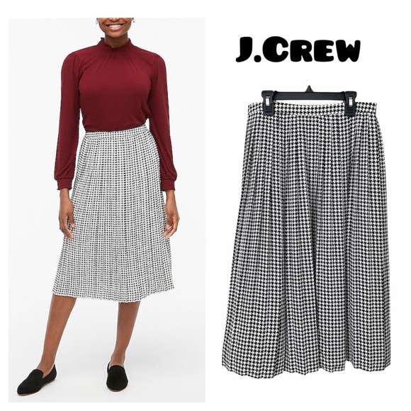 J. Crew Dresses & Skirts - ☀️J.Crew☀️Houndstooth Midi Skirt Size 2